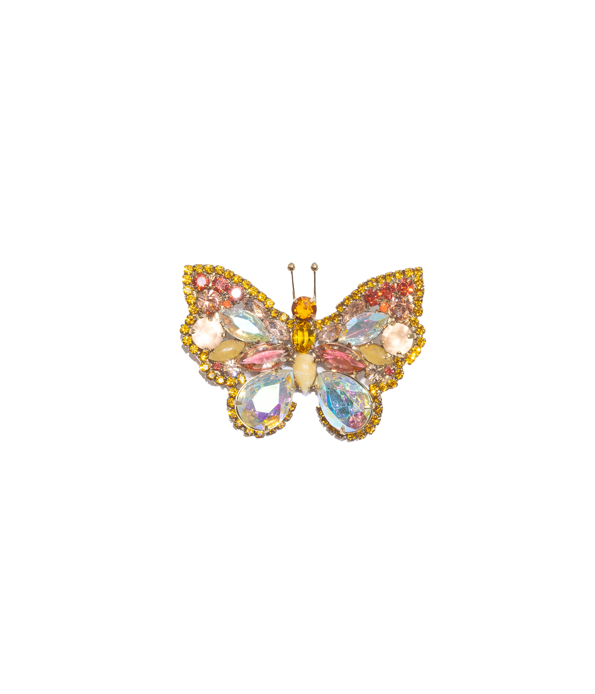 Small Butterfly in Padparadscha / Crystal AB / Light Peach