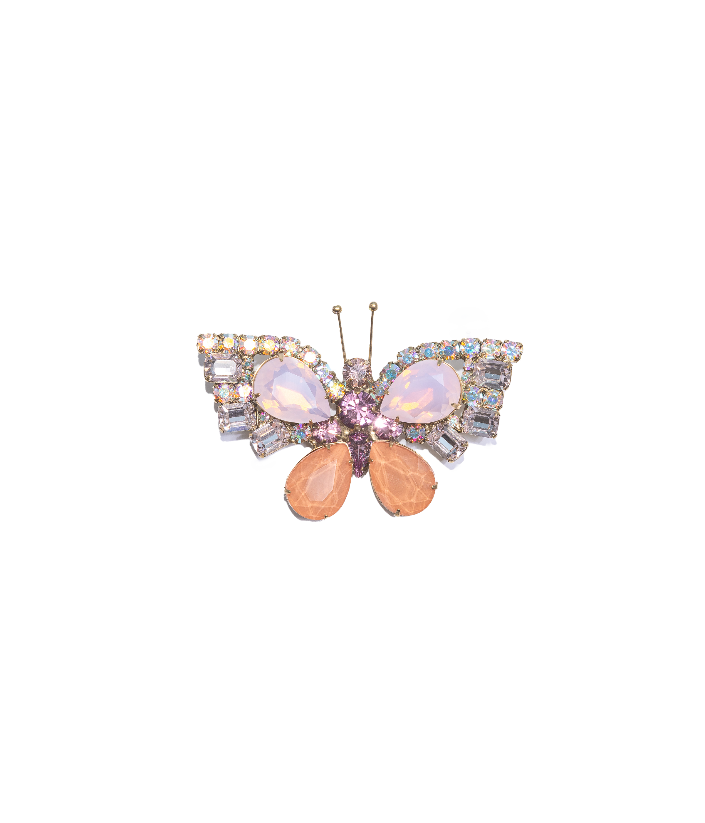 Small Butterfly in Crystal AB / Rose Opal / Apricot