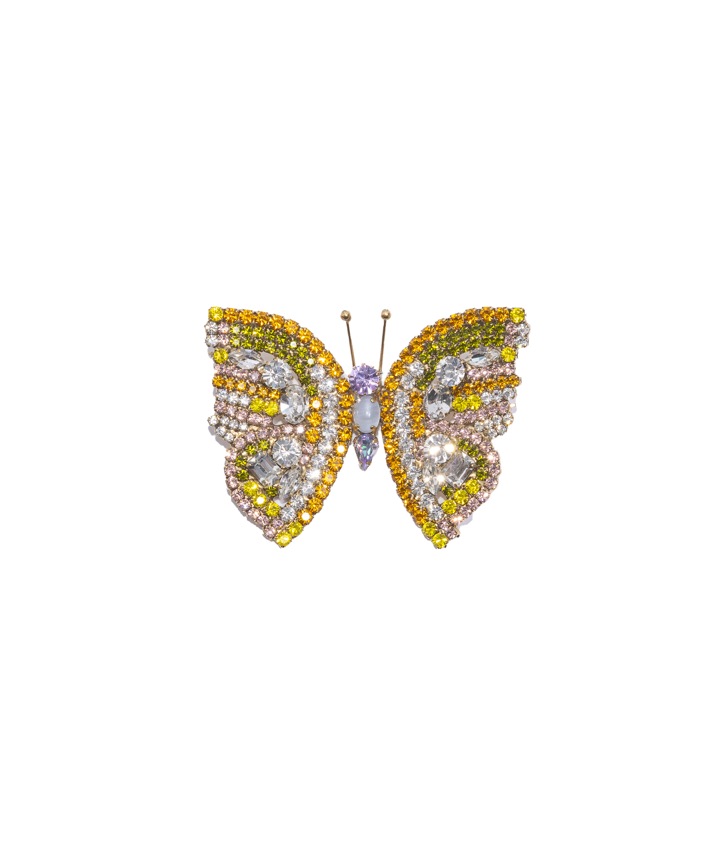 Small Butterfly in Topaz / Citrine  / Olivine