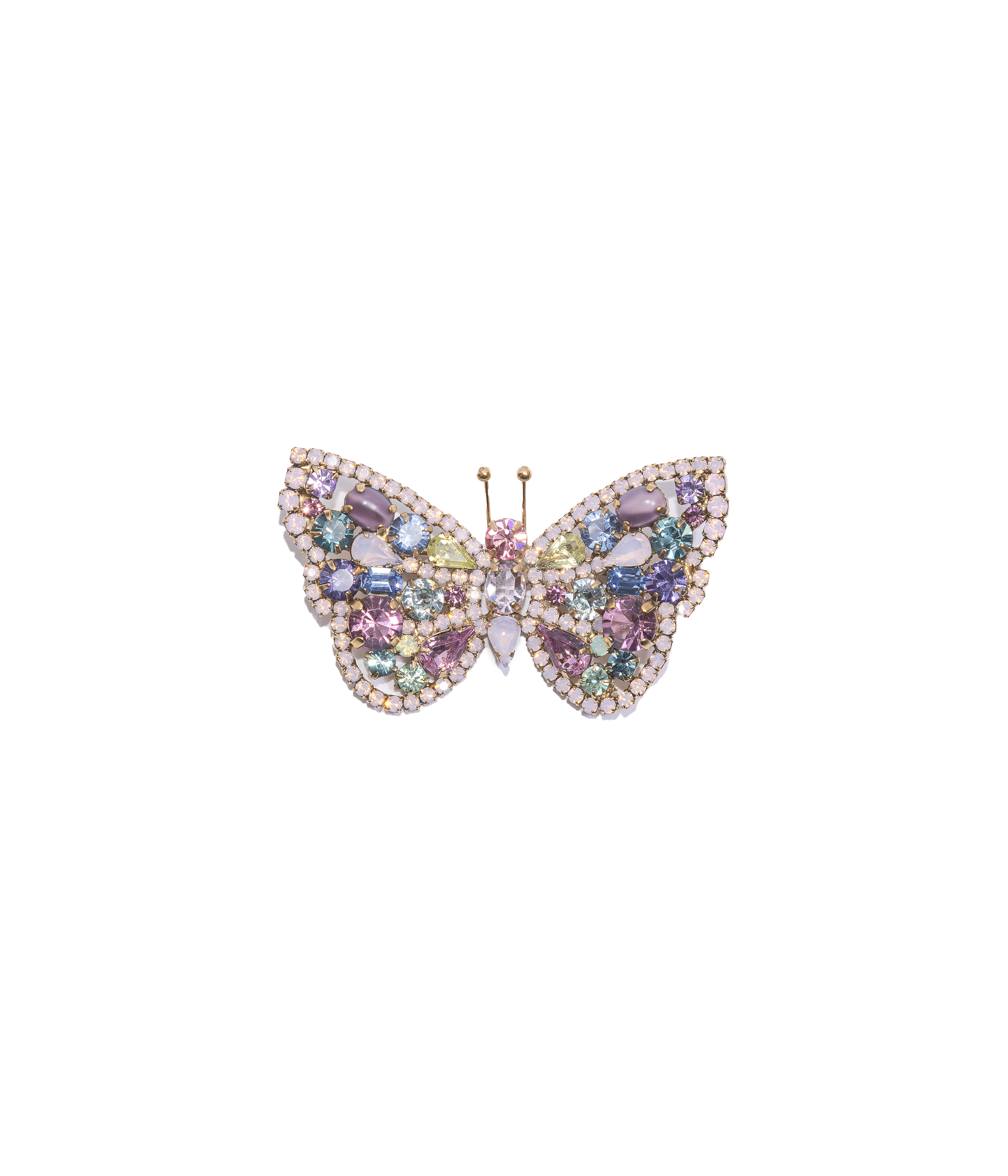 Small Butterfly in White Opal / Light Amethyst