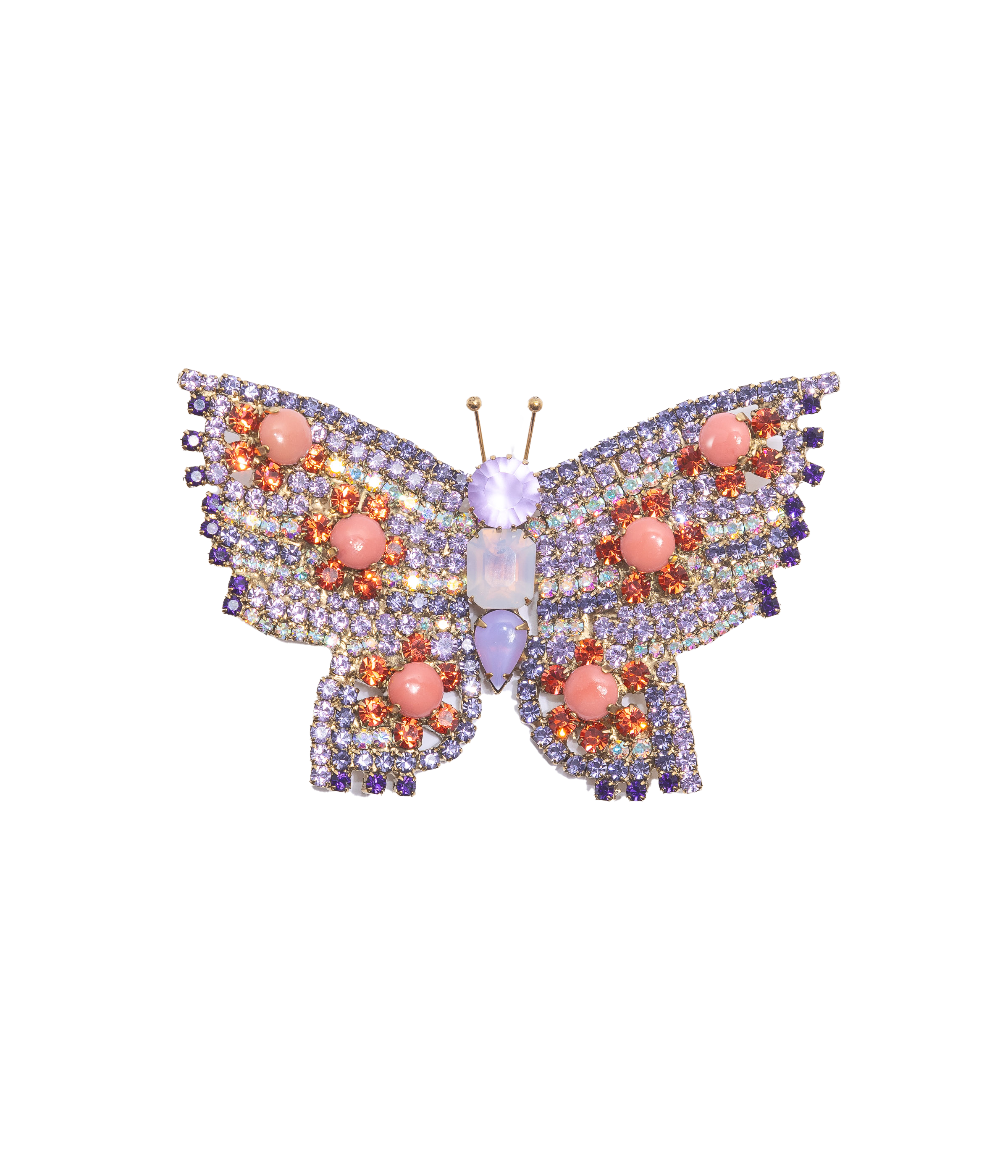 X-Large Butterfly in Violet / Coral / Padparadscha