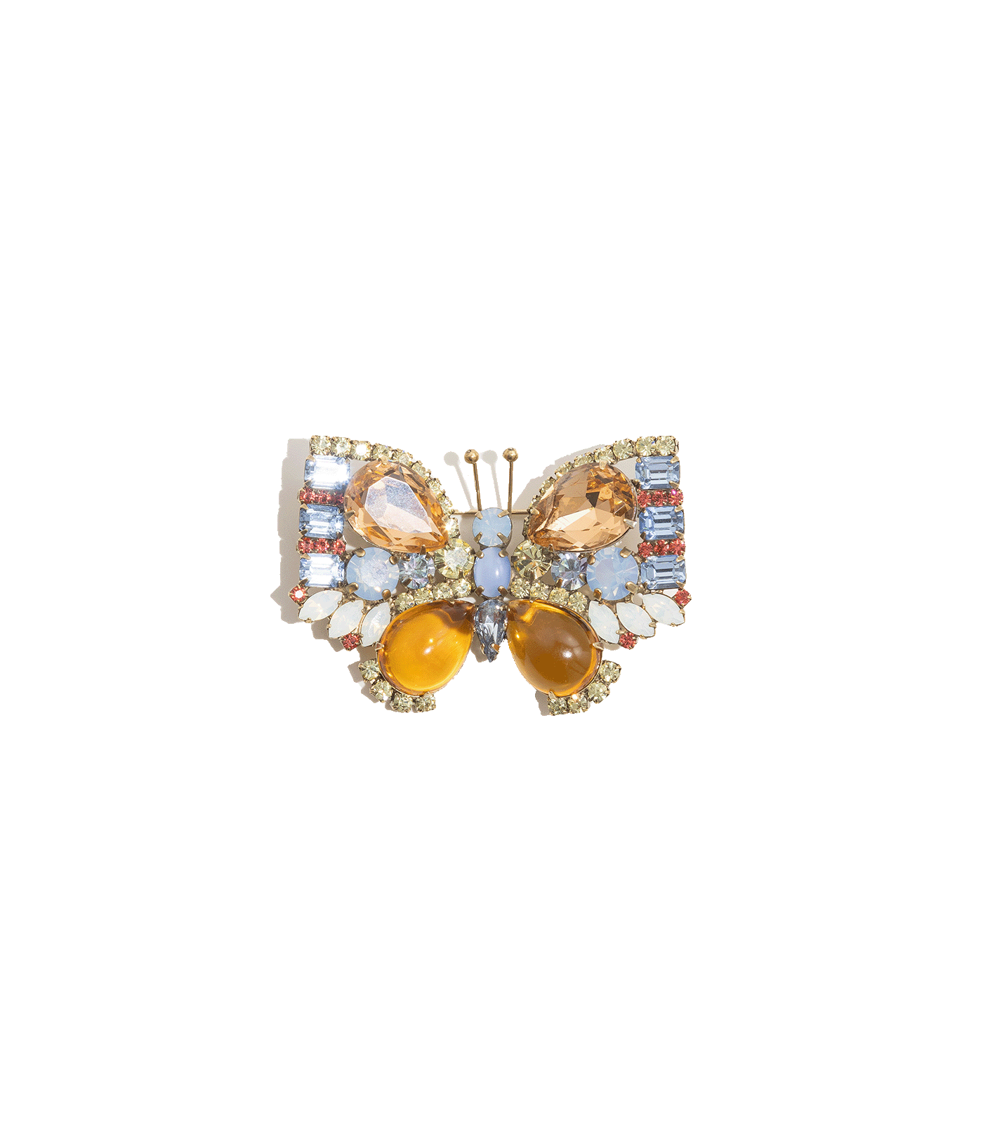 Small Butterfly in Light Sapphire / Light Peach / Topaz