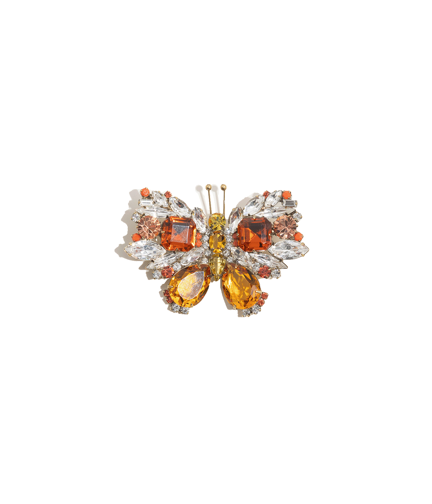 Small Butterfly in Crystal / Topaz / Apricot