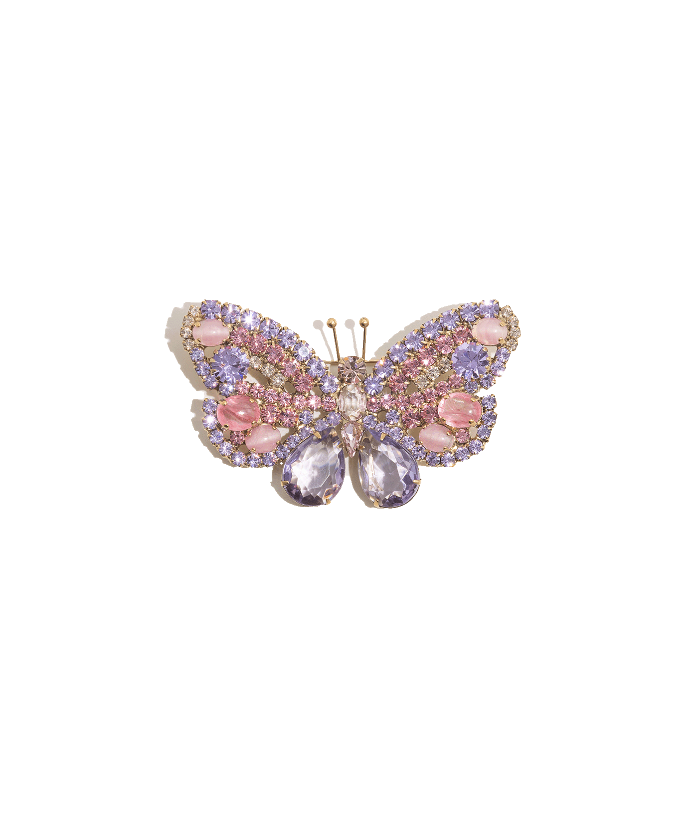 Small Butterfly in Violet / Rose / Gold Quartz