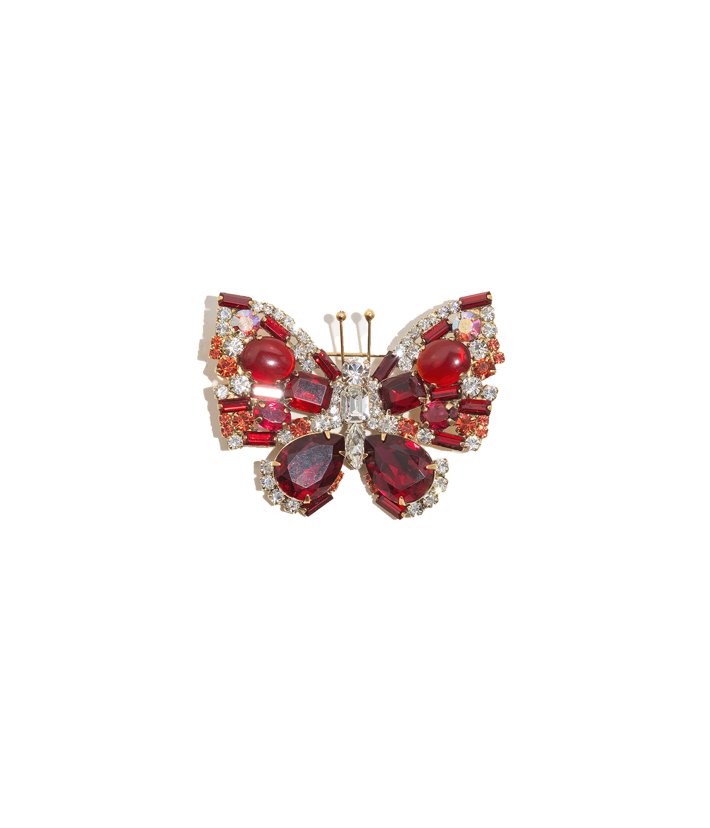 Small Butterfly in Ruby / Siam / Crystal