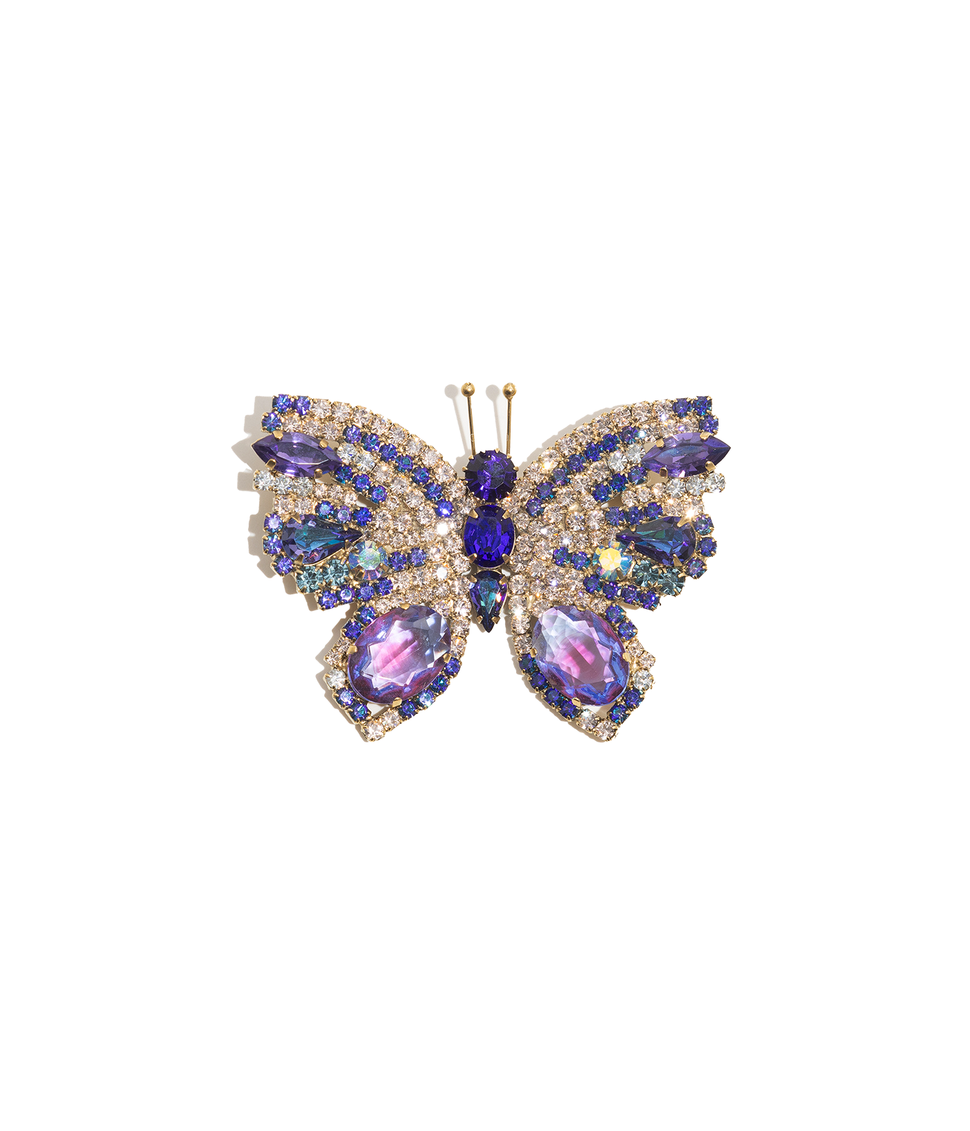 Medium Butterfly in Sapphire / Heliotrope / Light Peach