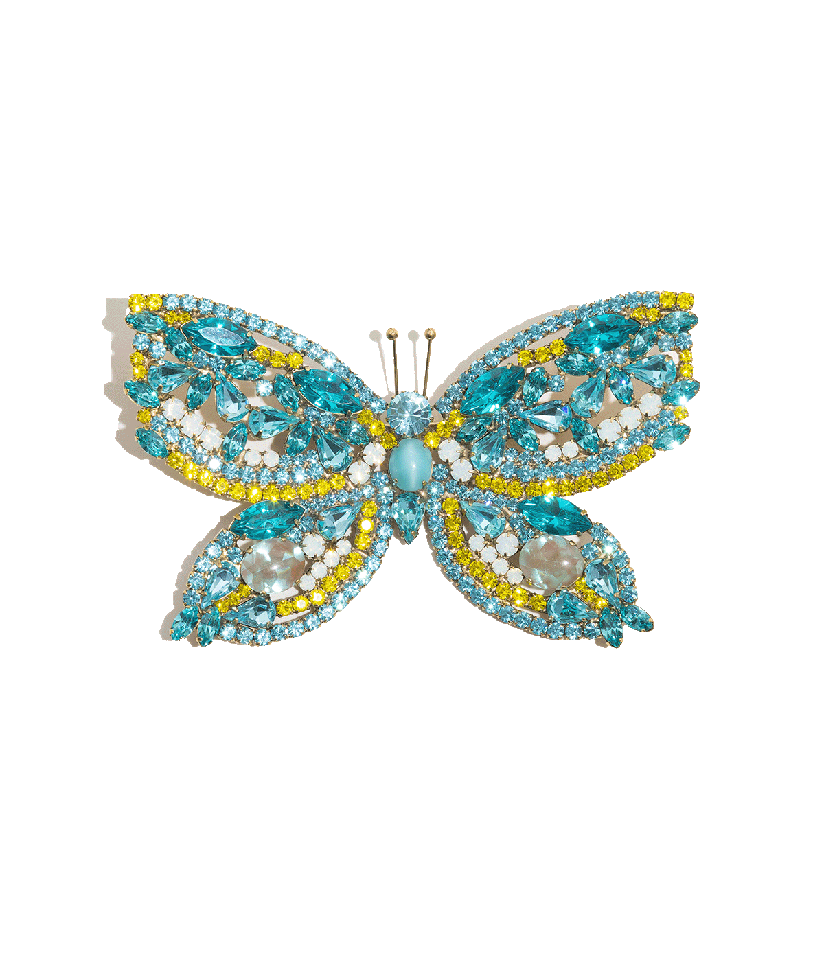 X-Large Butterfly in Aqua / Citrine / White Opal