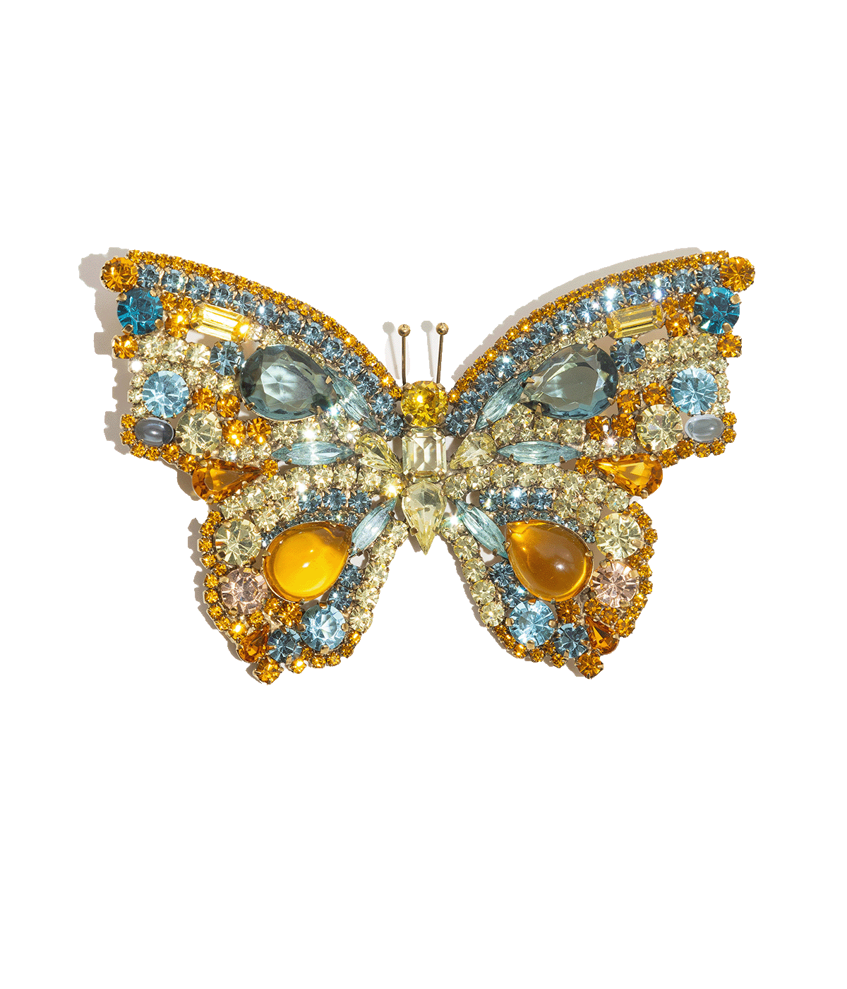 X-Large Butterfly in Topaz / Smoked Sapphire / Jonquil