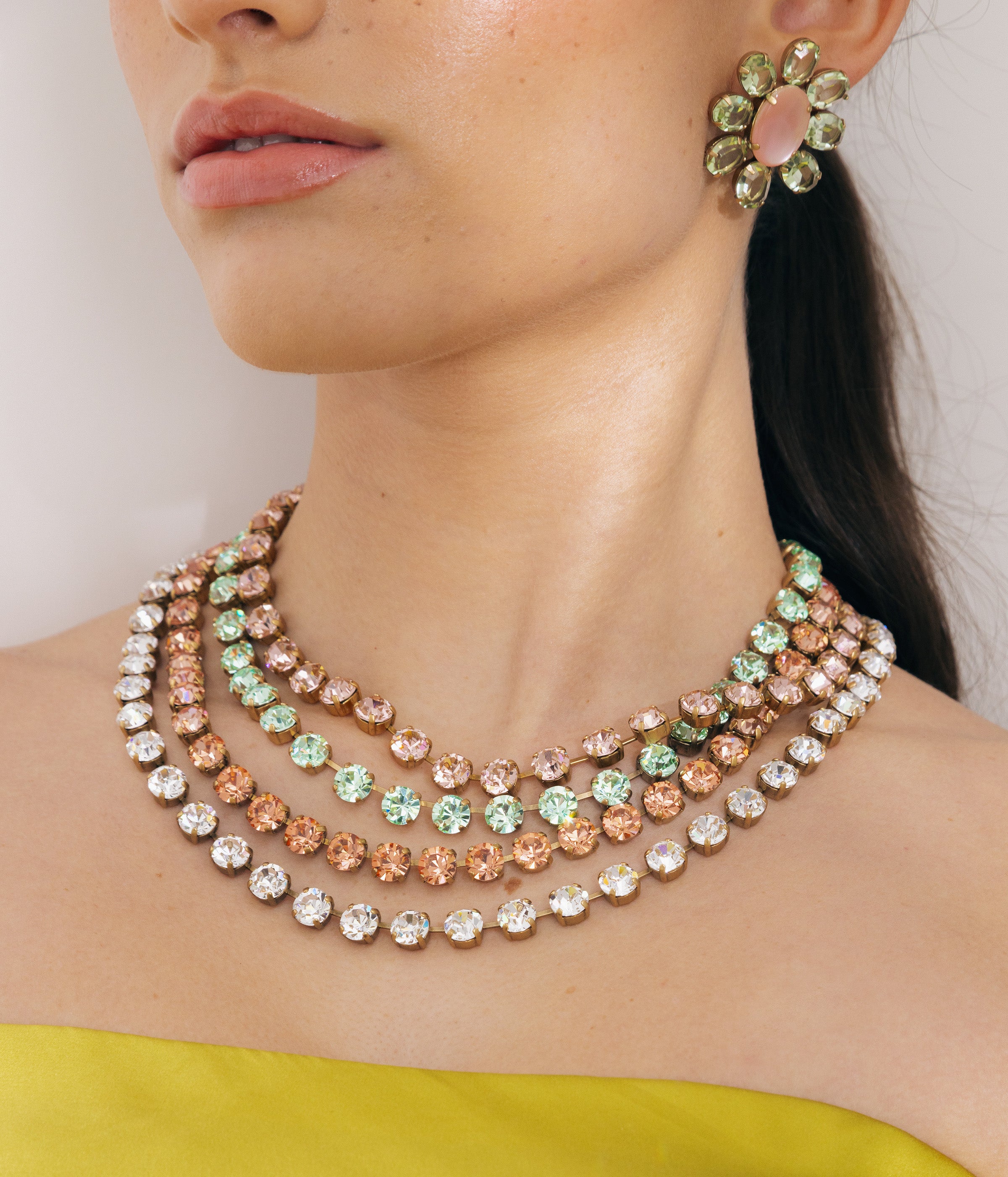 Arista Slider Necklace in Chrysolite