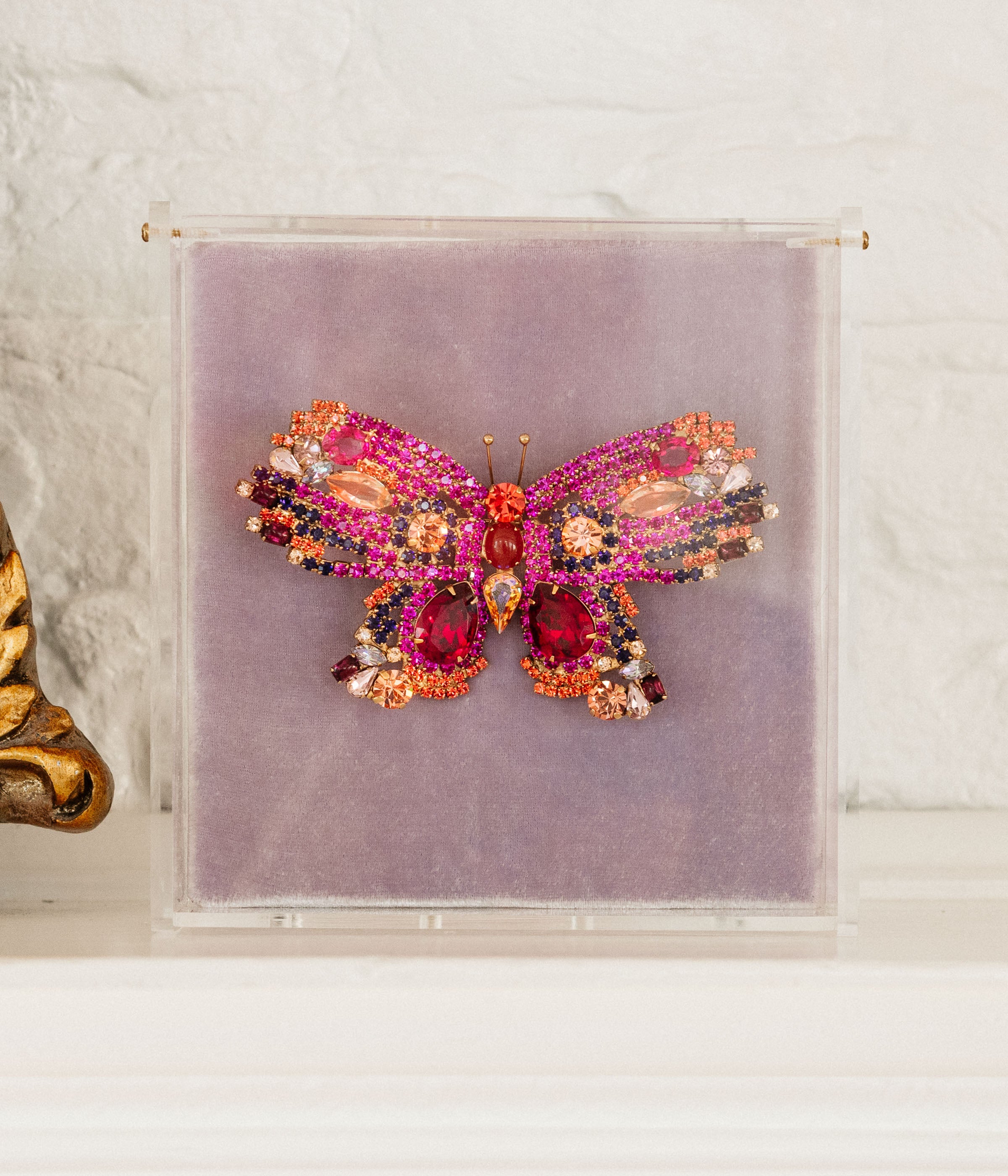 X-Large Butterfly in Fuchsia / Ruby / Padparadscha