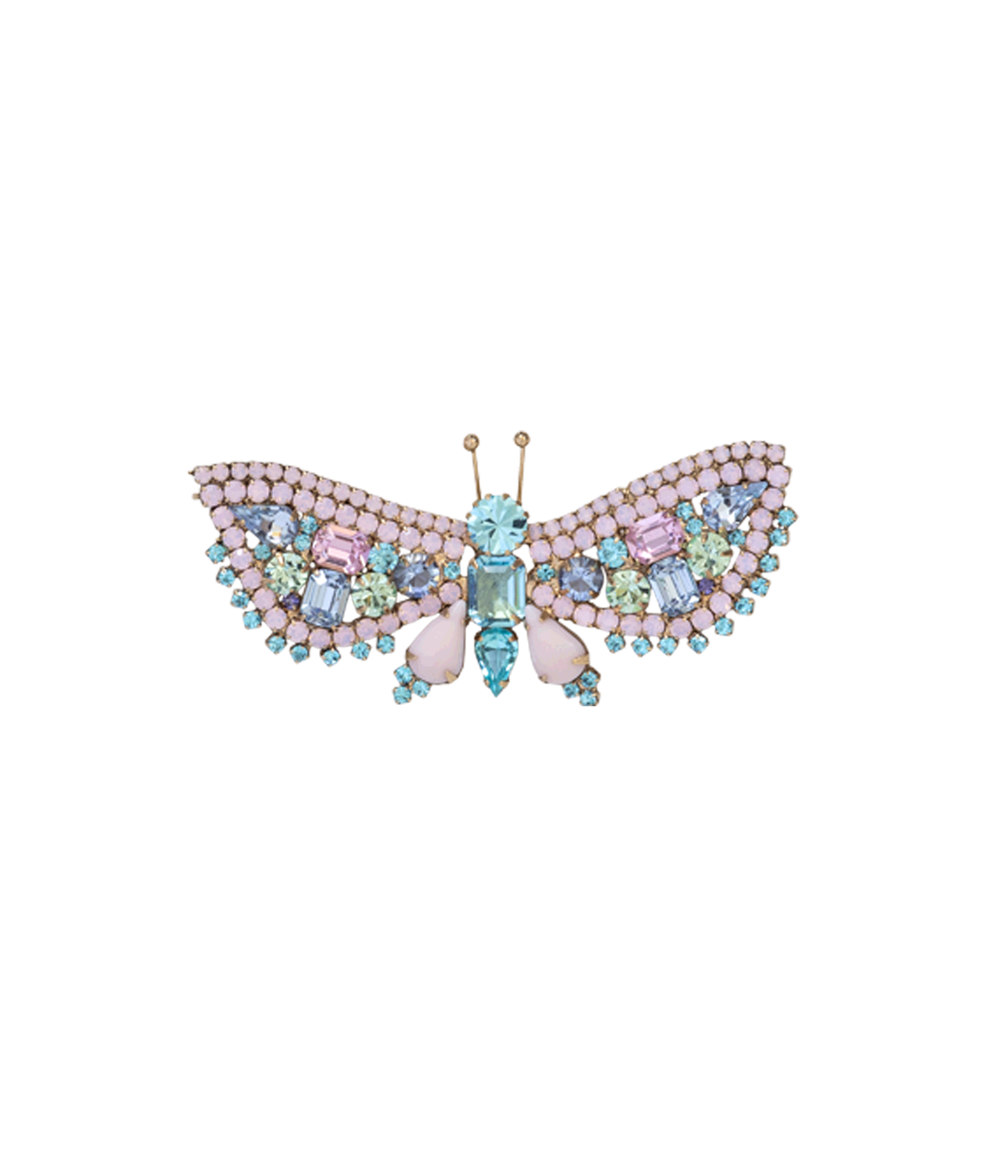 Small Butterfly in Rose Opal / Light Rose / Aqua