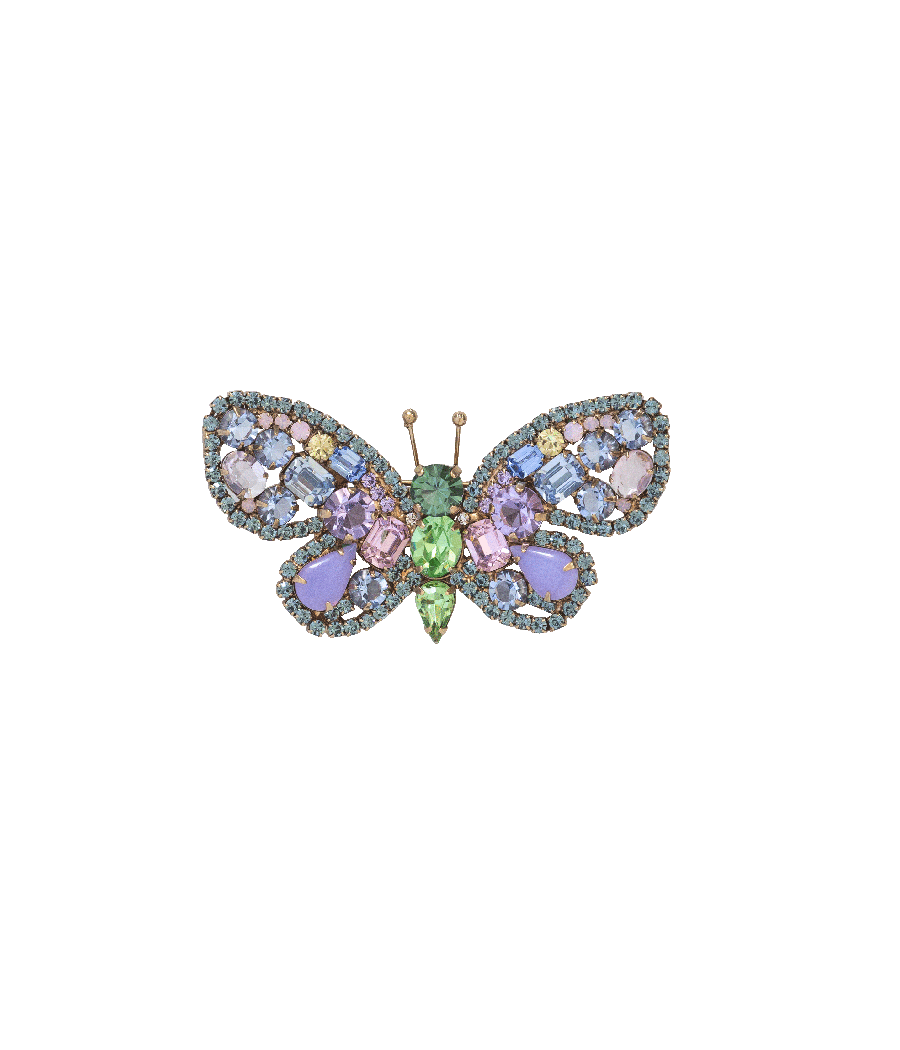 Small Butterfly in Peridot / Amethyst / Smoked Sapphire