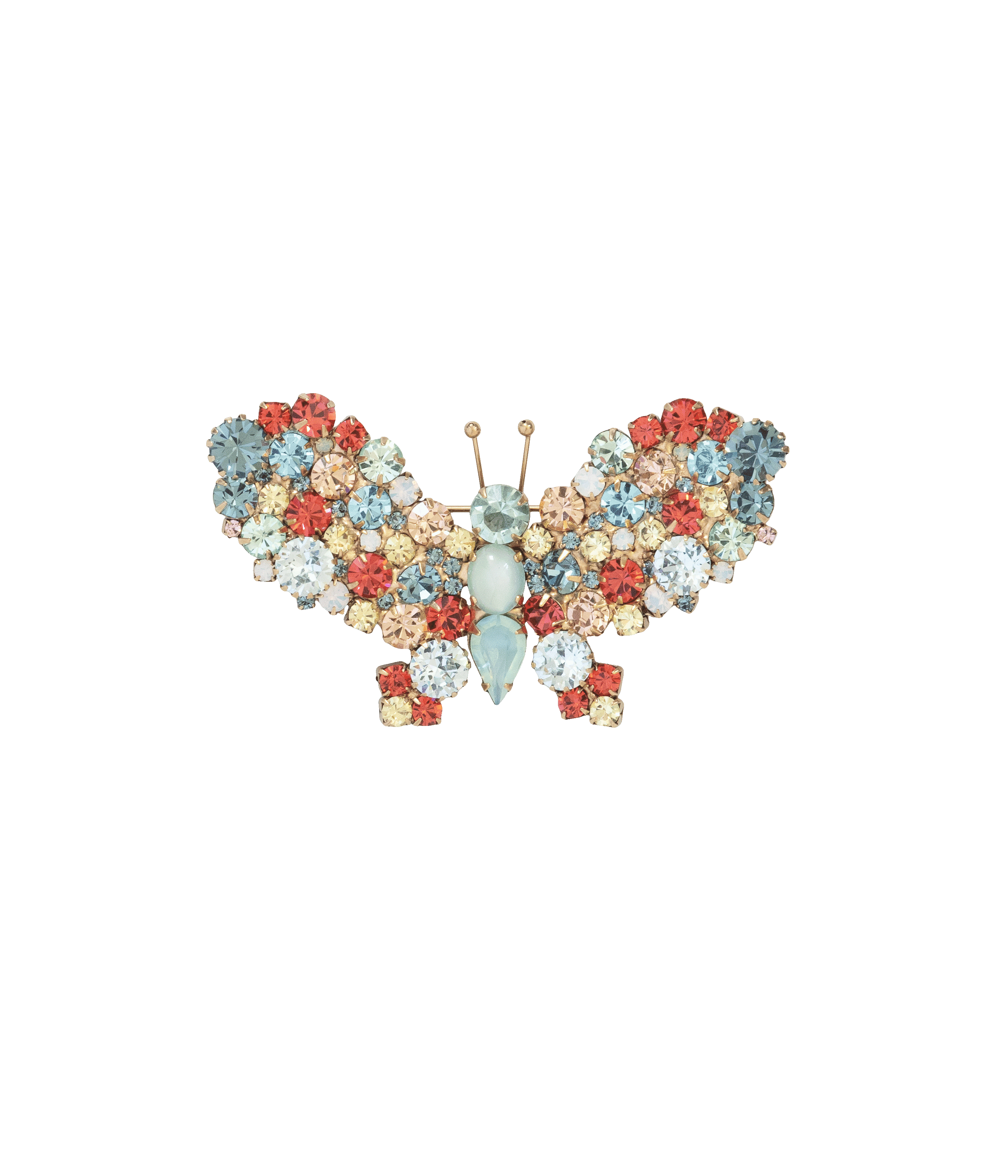 Small Butterfly in Chrysolite / Padparadscha / Smoked Sapphire