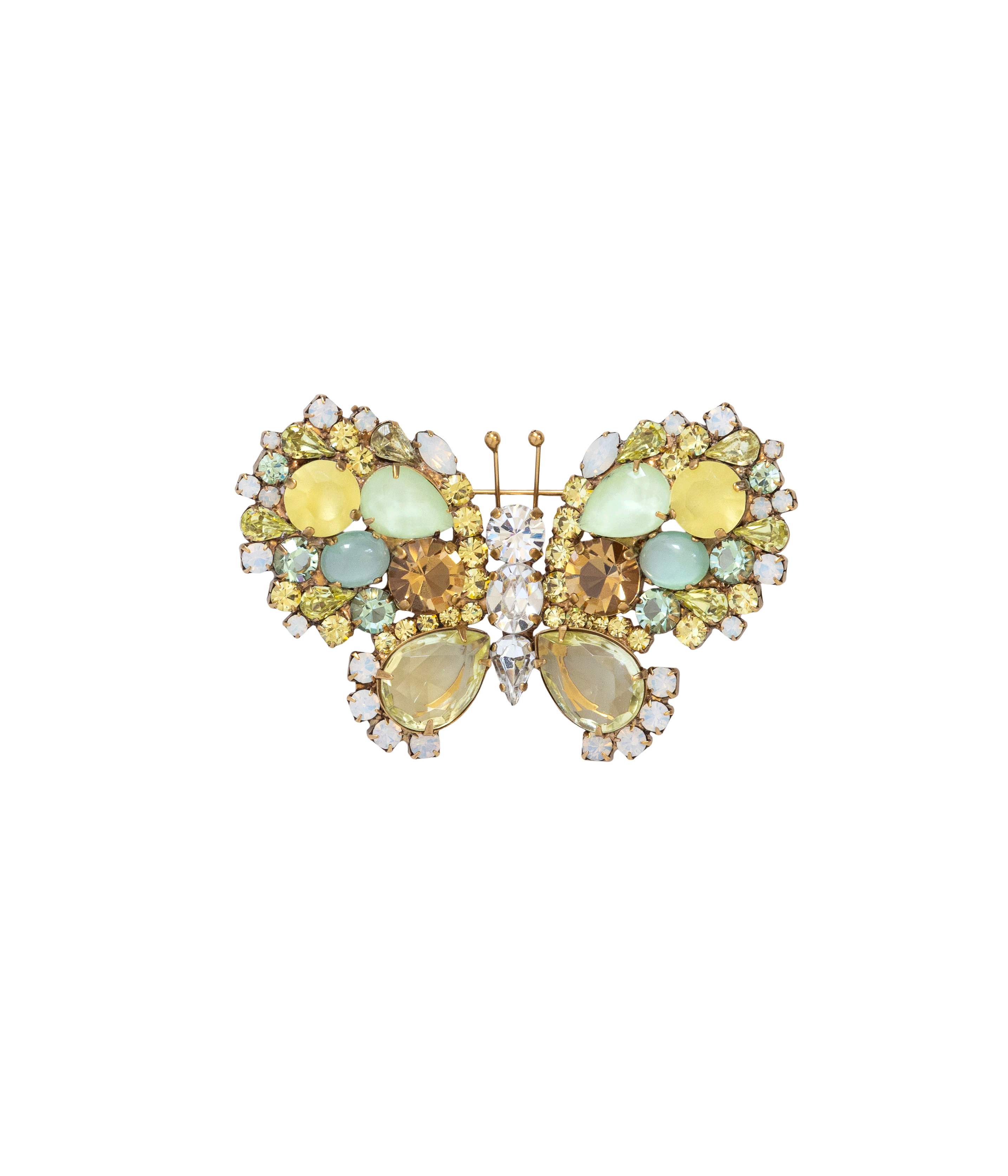 Medium Butterfly in Crystal / Jonquil / Chrysolite