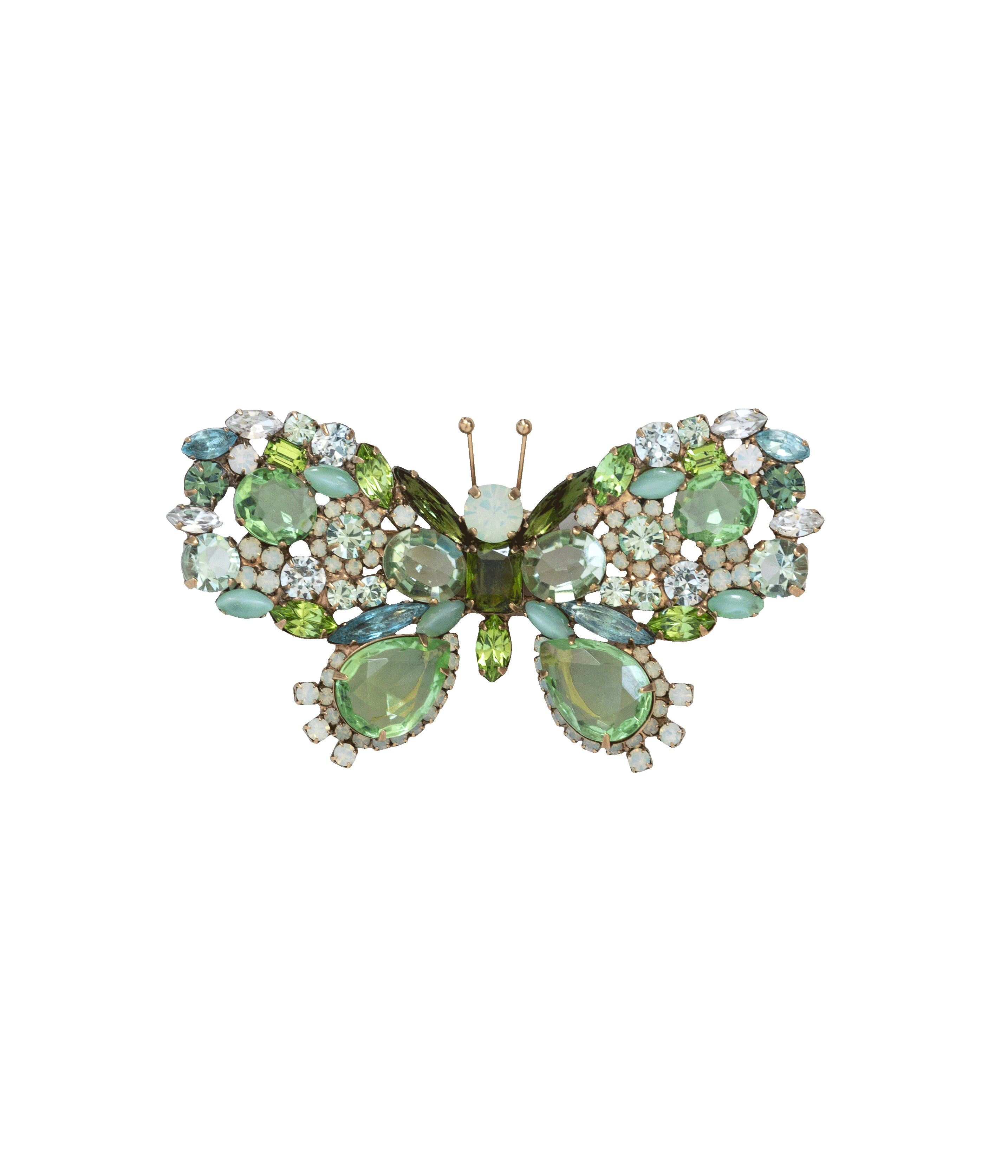 Medium Butterfly in Peridot / Aqua