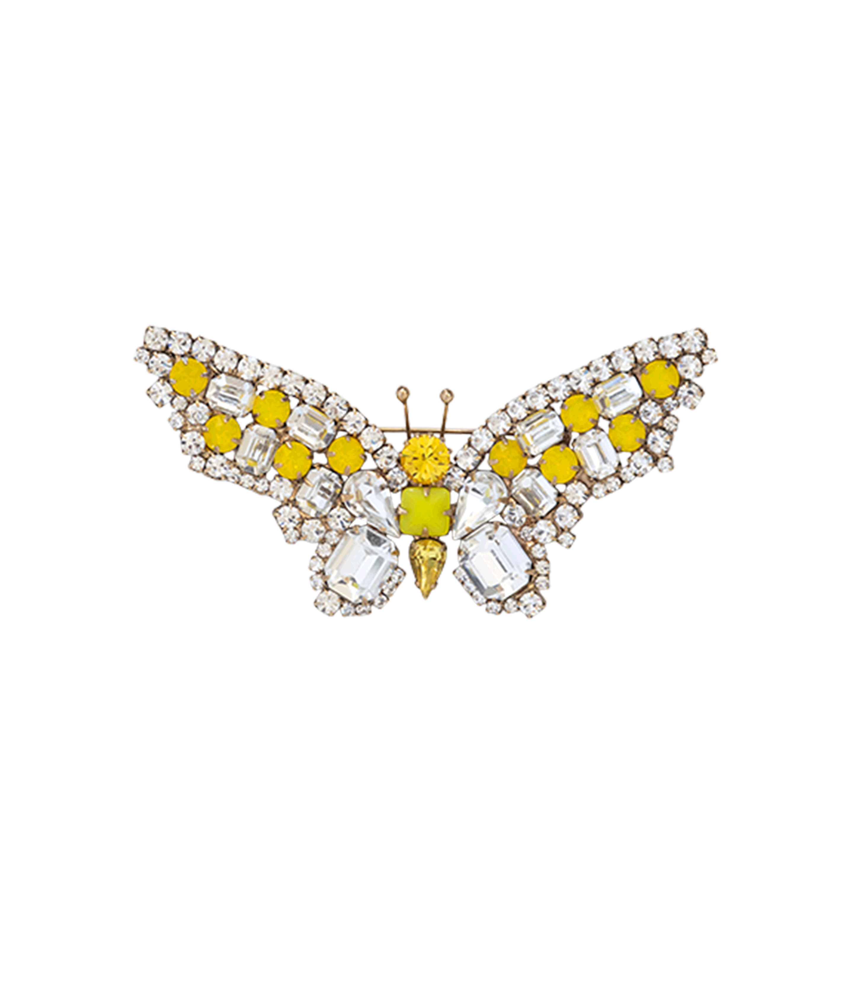 Medium Butterfly in Yellow Opal / Crystal