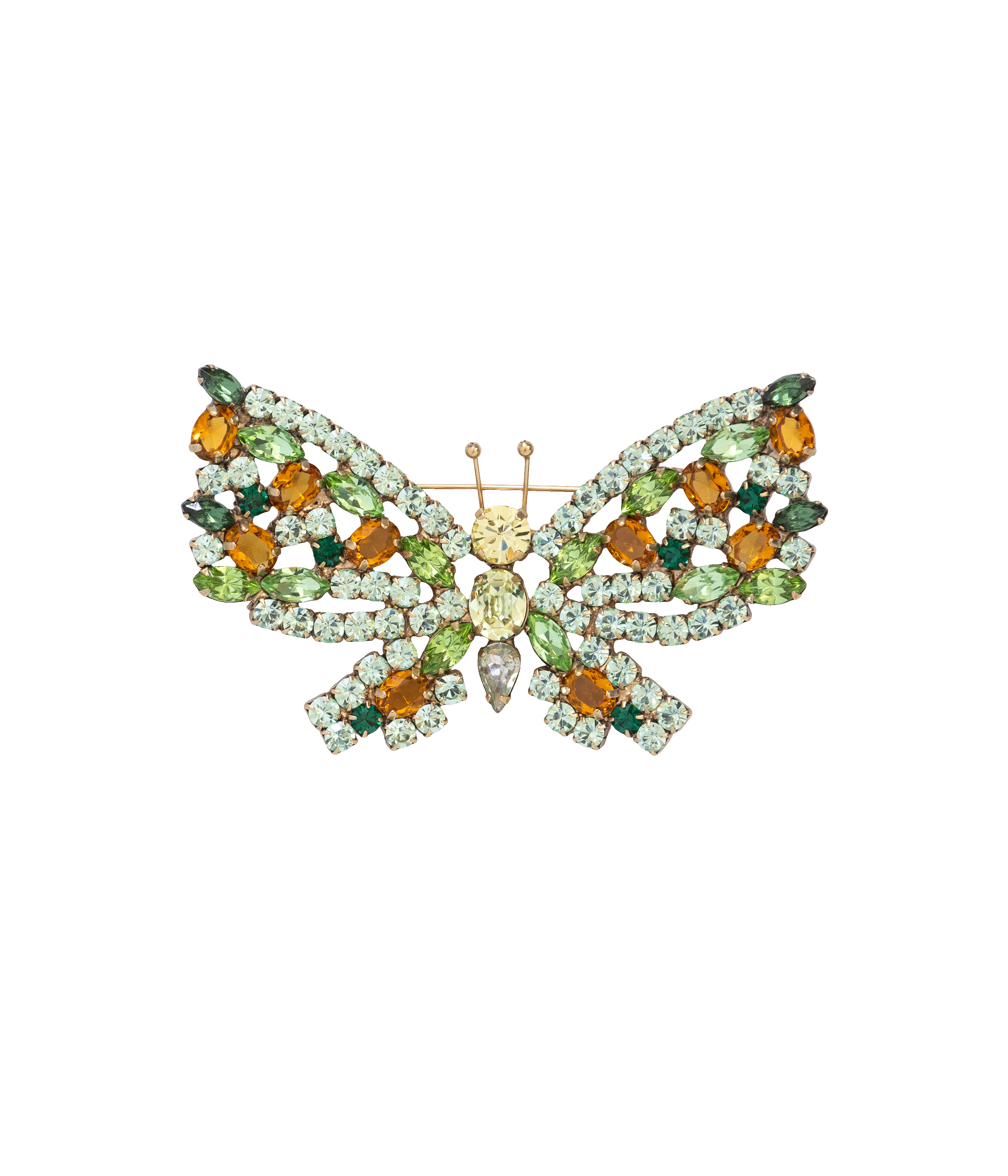 Large Butterfly in Green Opal / Jonquil
