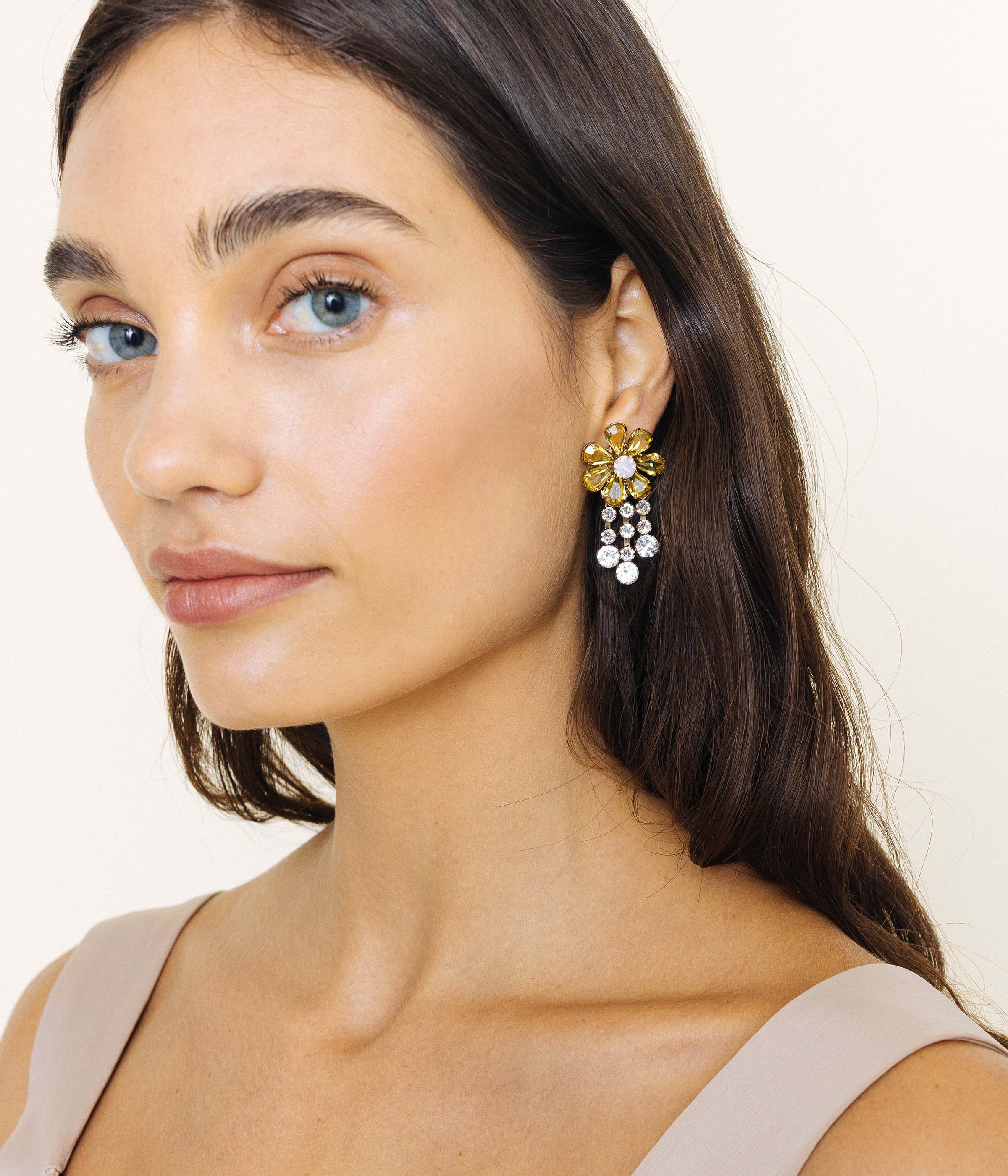 Frances Earrings in Light Topaz