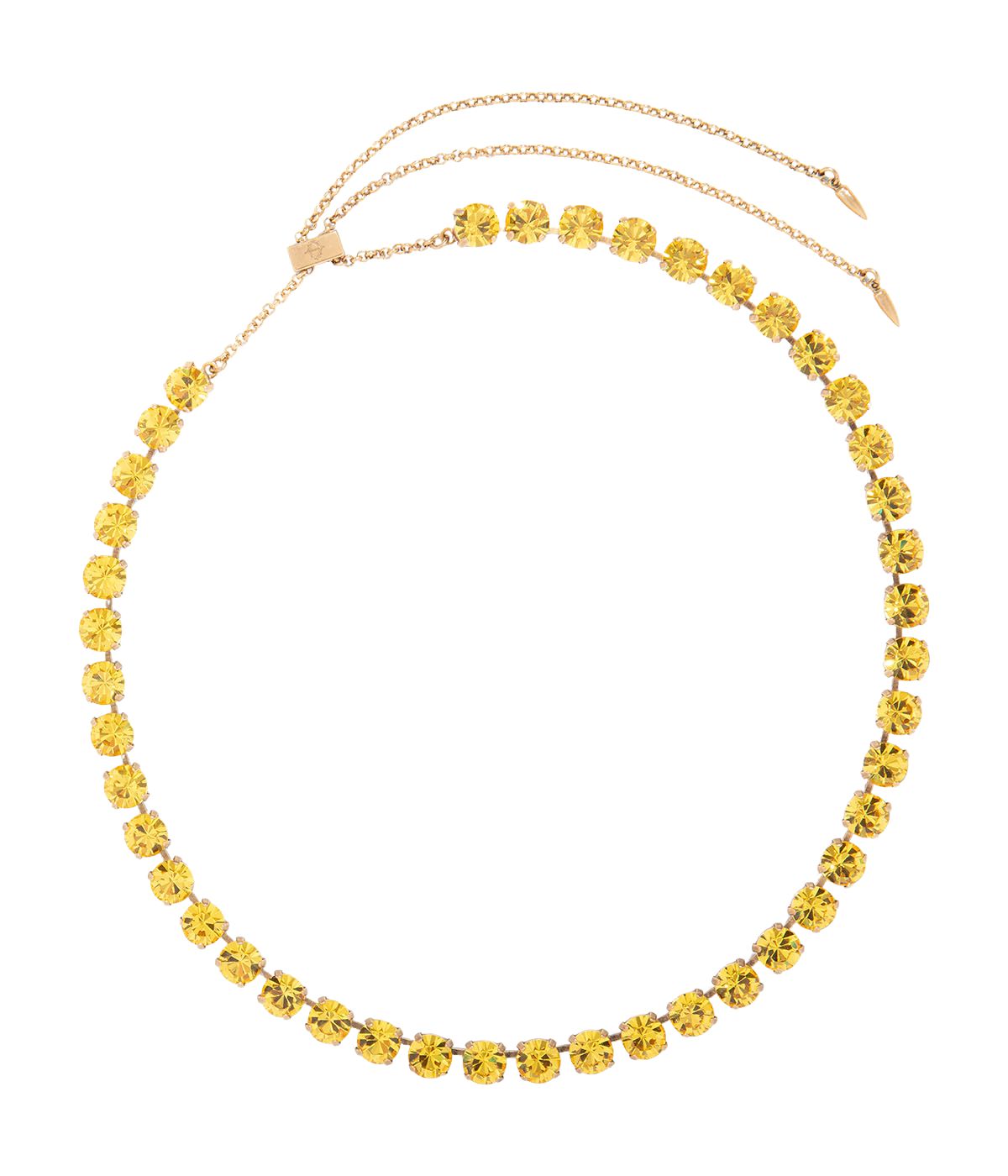 Arista Slider Necklace in Light Topaz