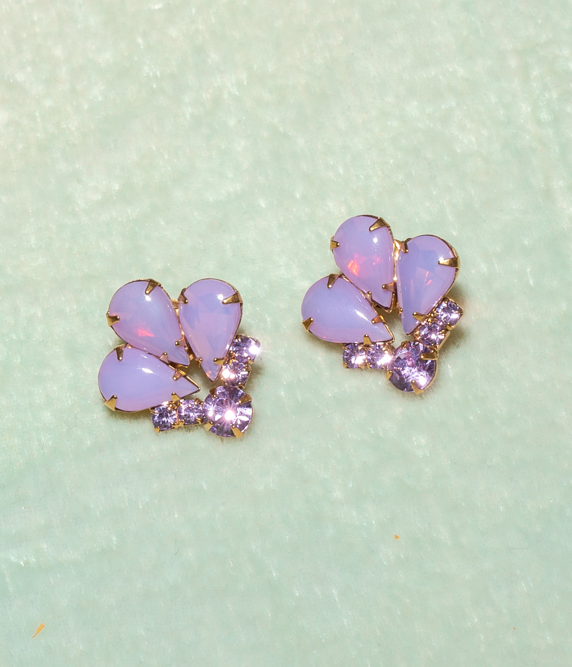 Iris Earrings in Violet Opal