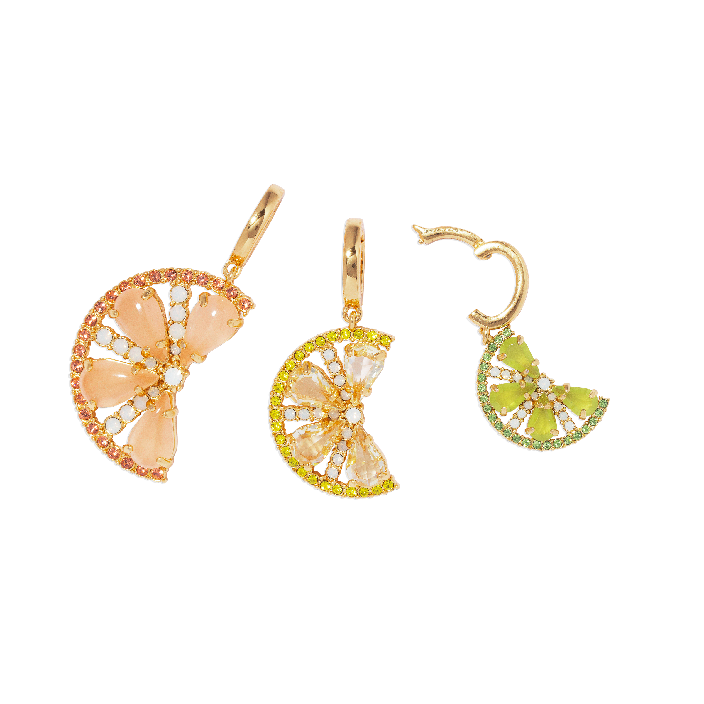 Citrus Slice Trio Pendant Set