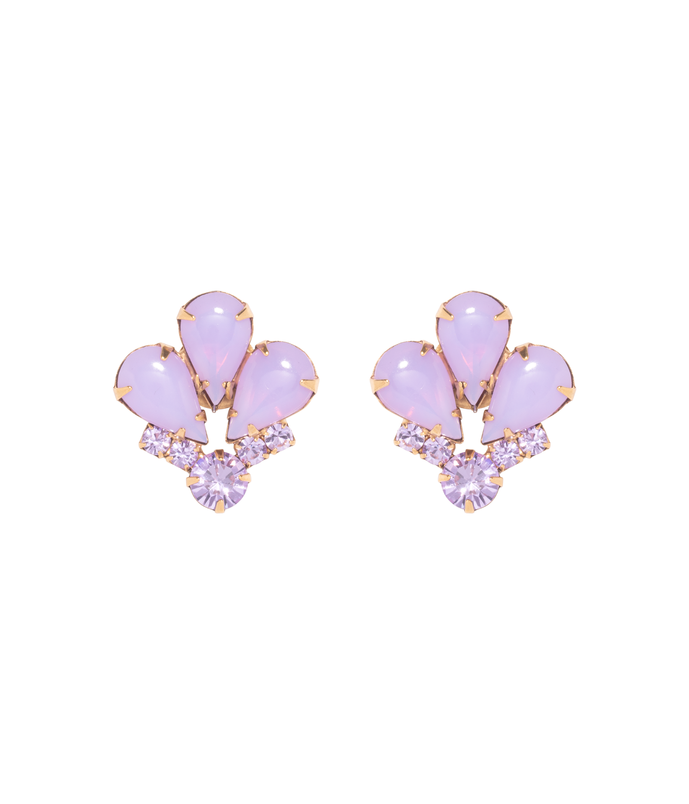 Iris Earrings in Violet Opal