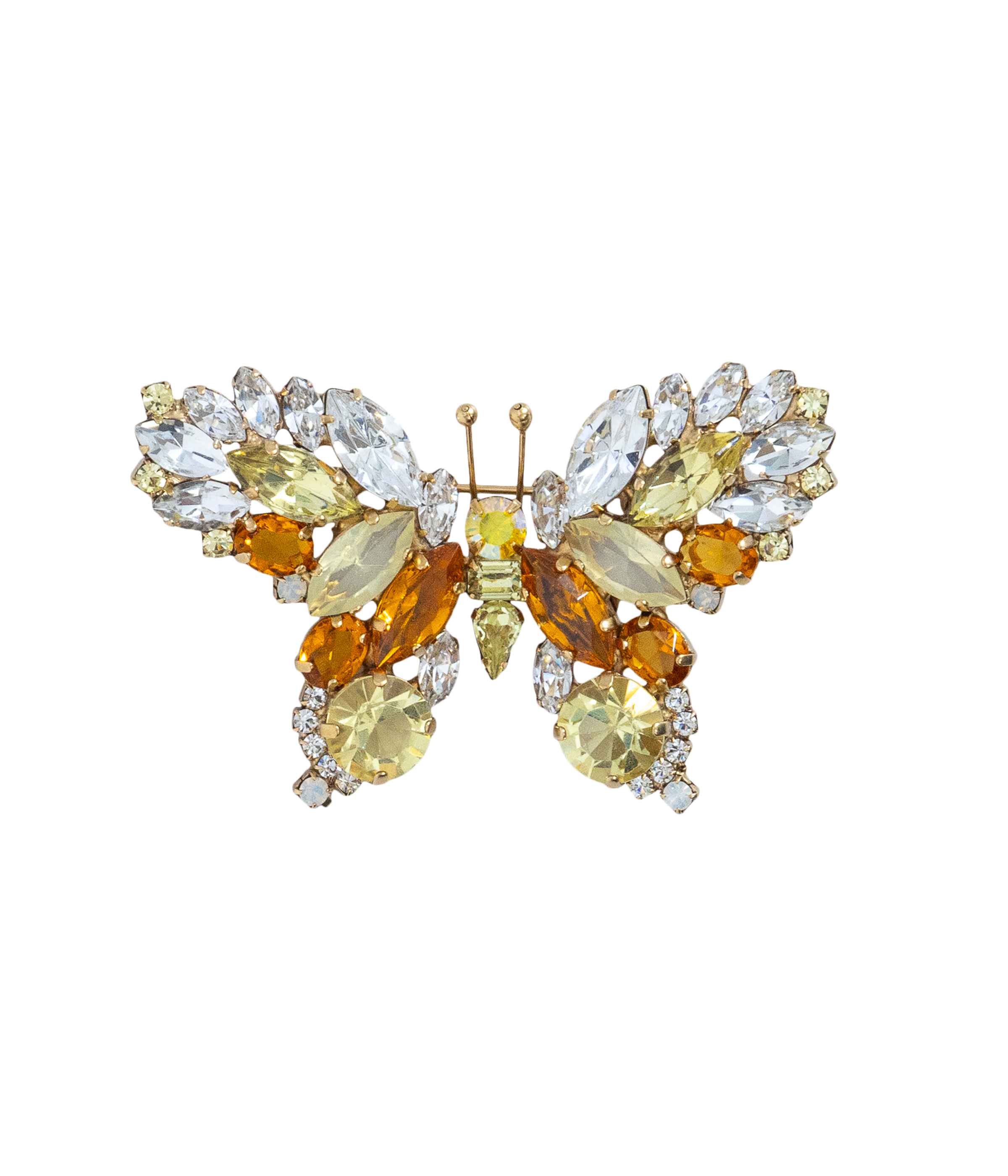 Small Butterfly in Crystal / Topaz / Jonquil