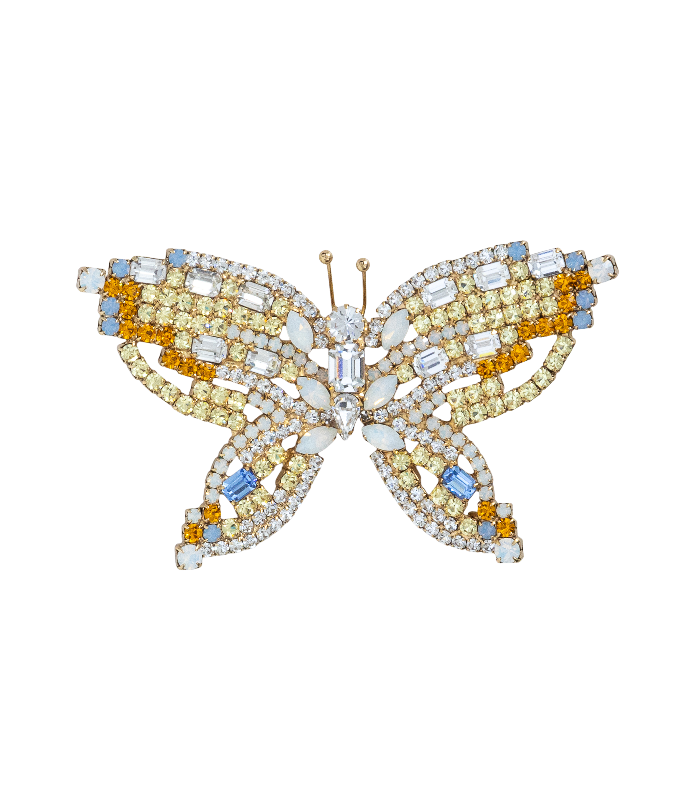 Medium Butterfly in Crystal / Topaz / Light Sapphire