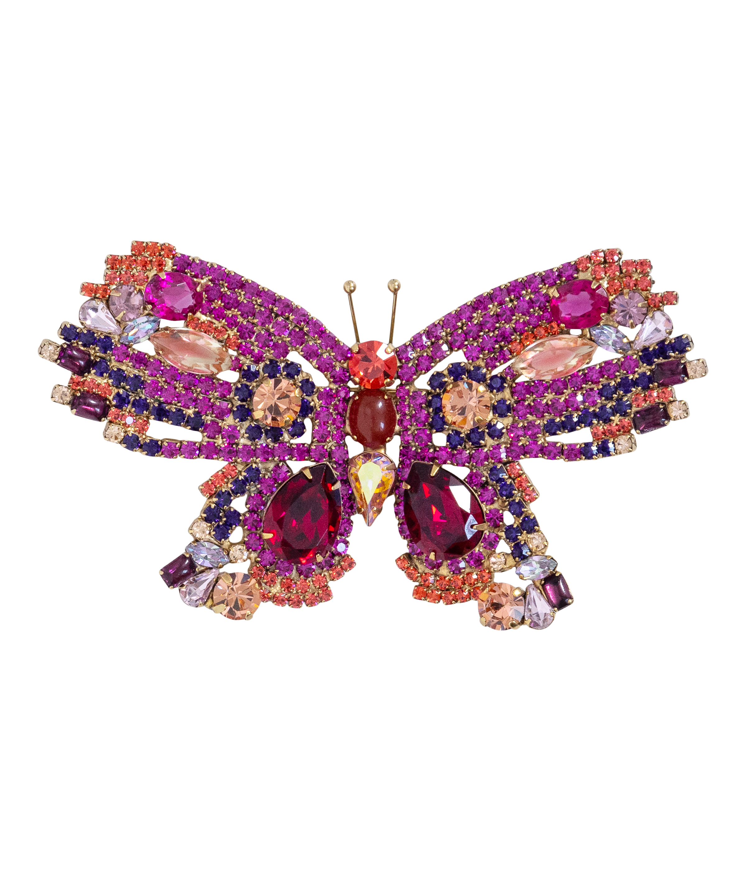 X-Large Butterfly in Fuchsia / Ruby / Padparadscha