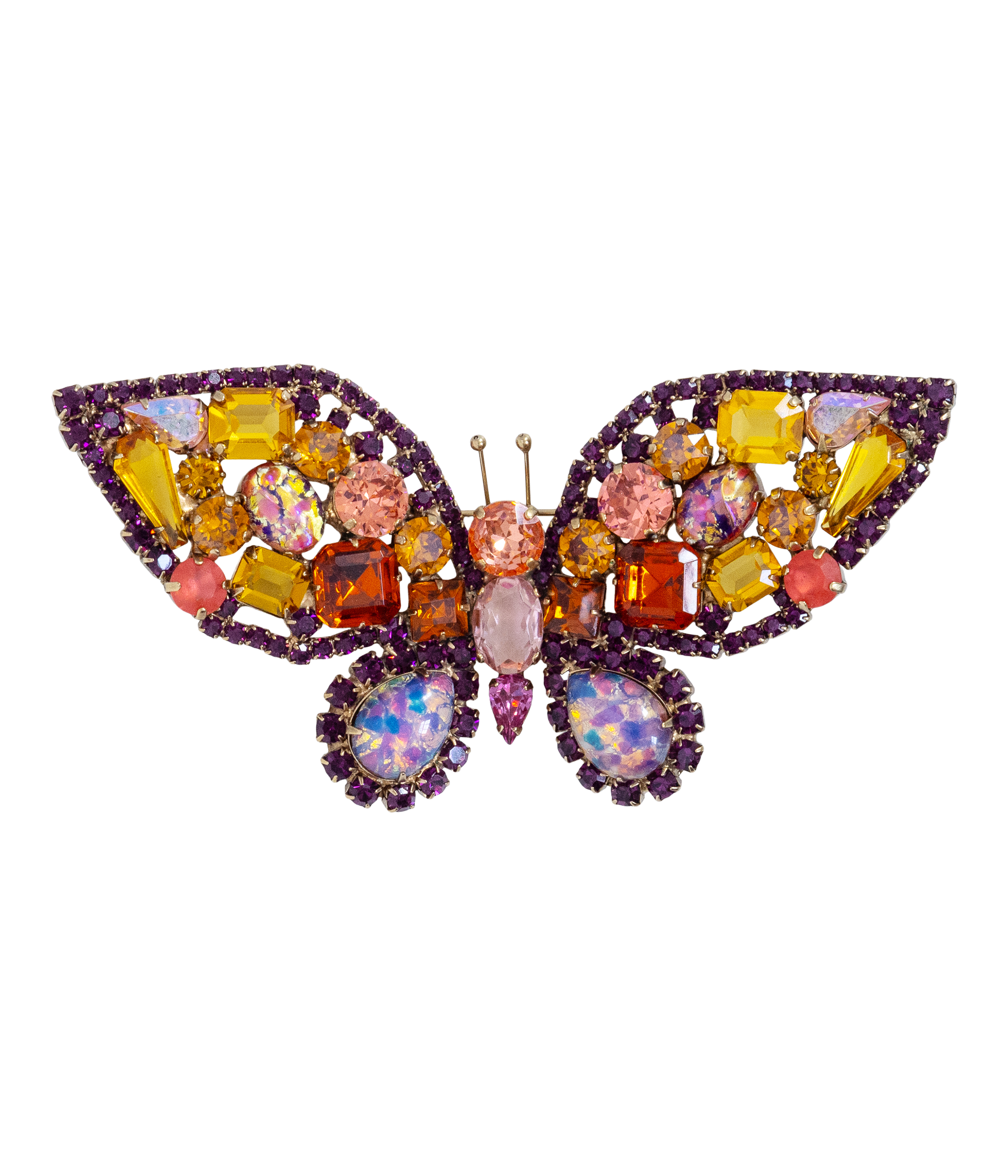 X-Large Butterfly in Amethyst / Topaz / Apricot