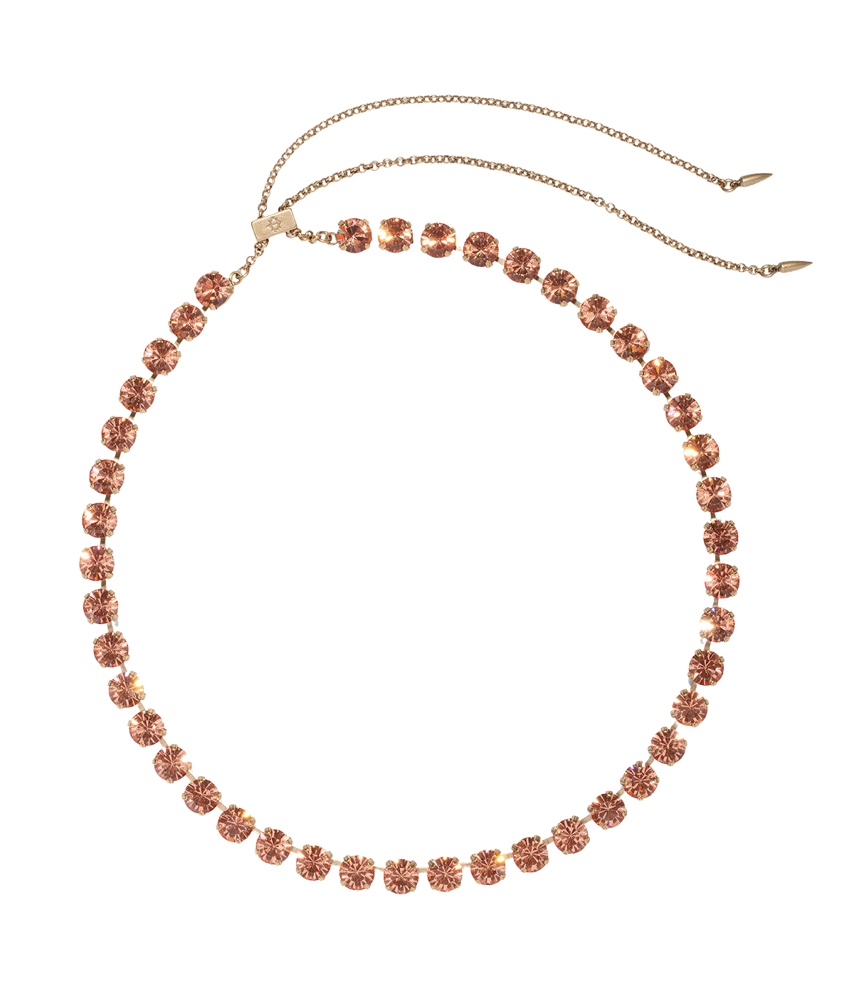 Arista Slider Necklace in Apricot