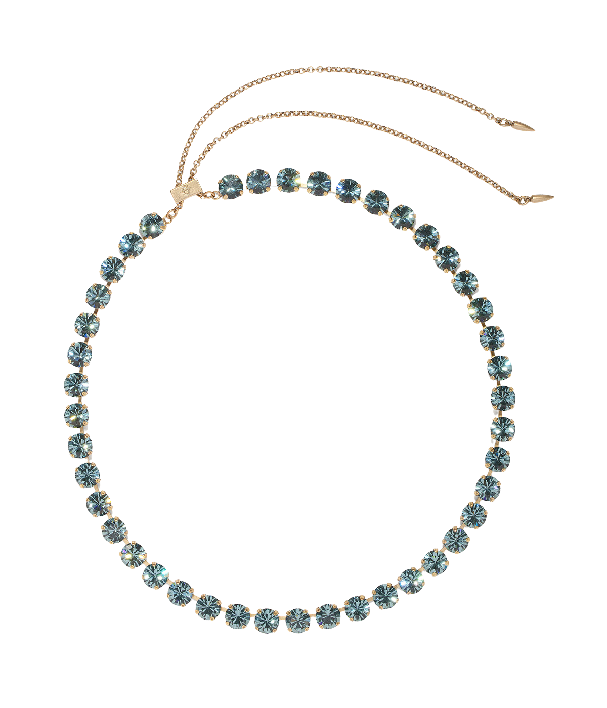 Arista Slider Necklace in Smoked Sapphire