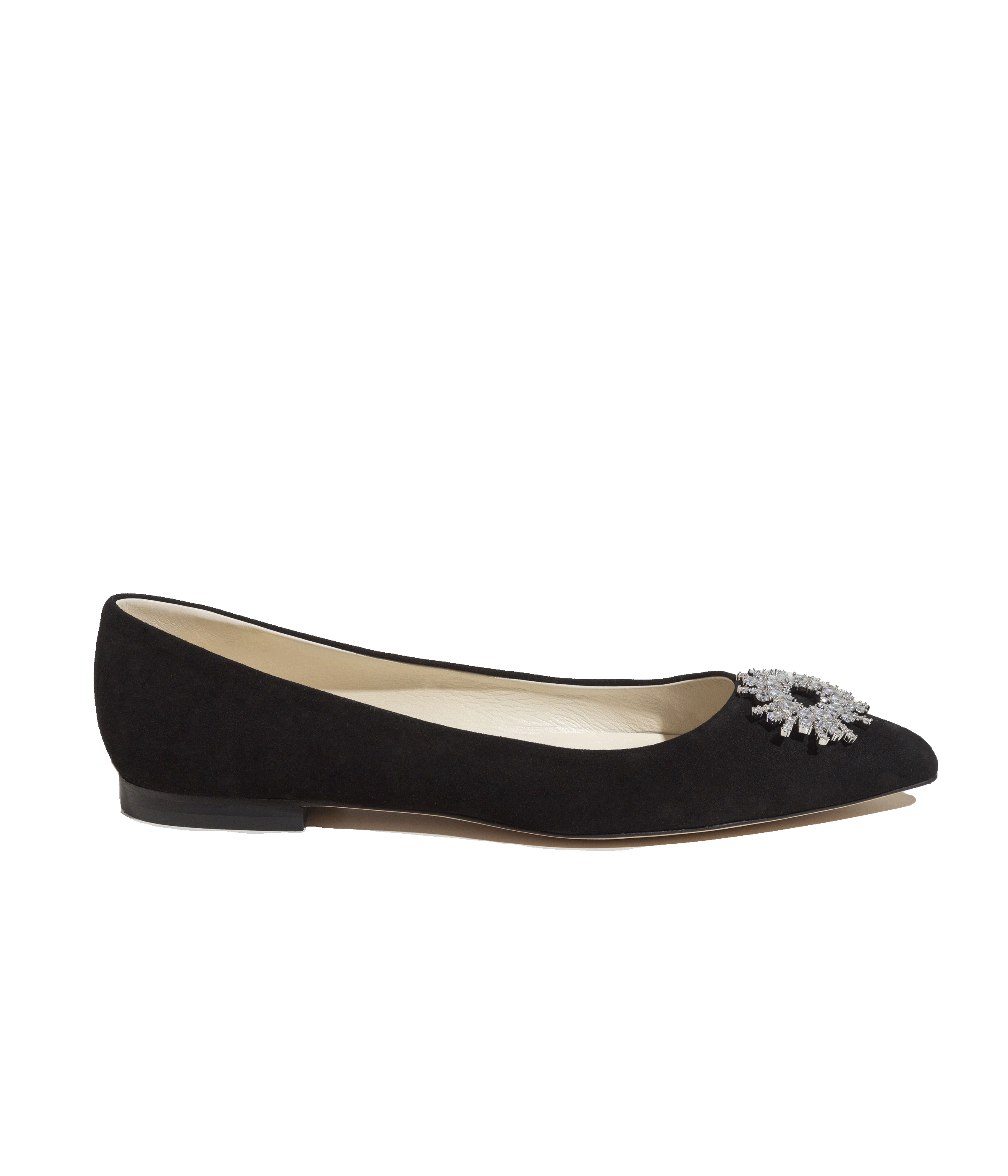 Stevie Ballerina Flats in Black Suede