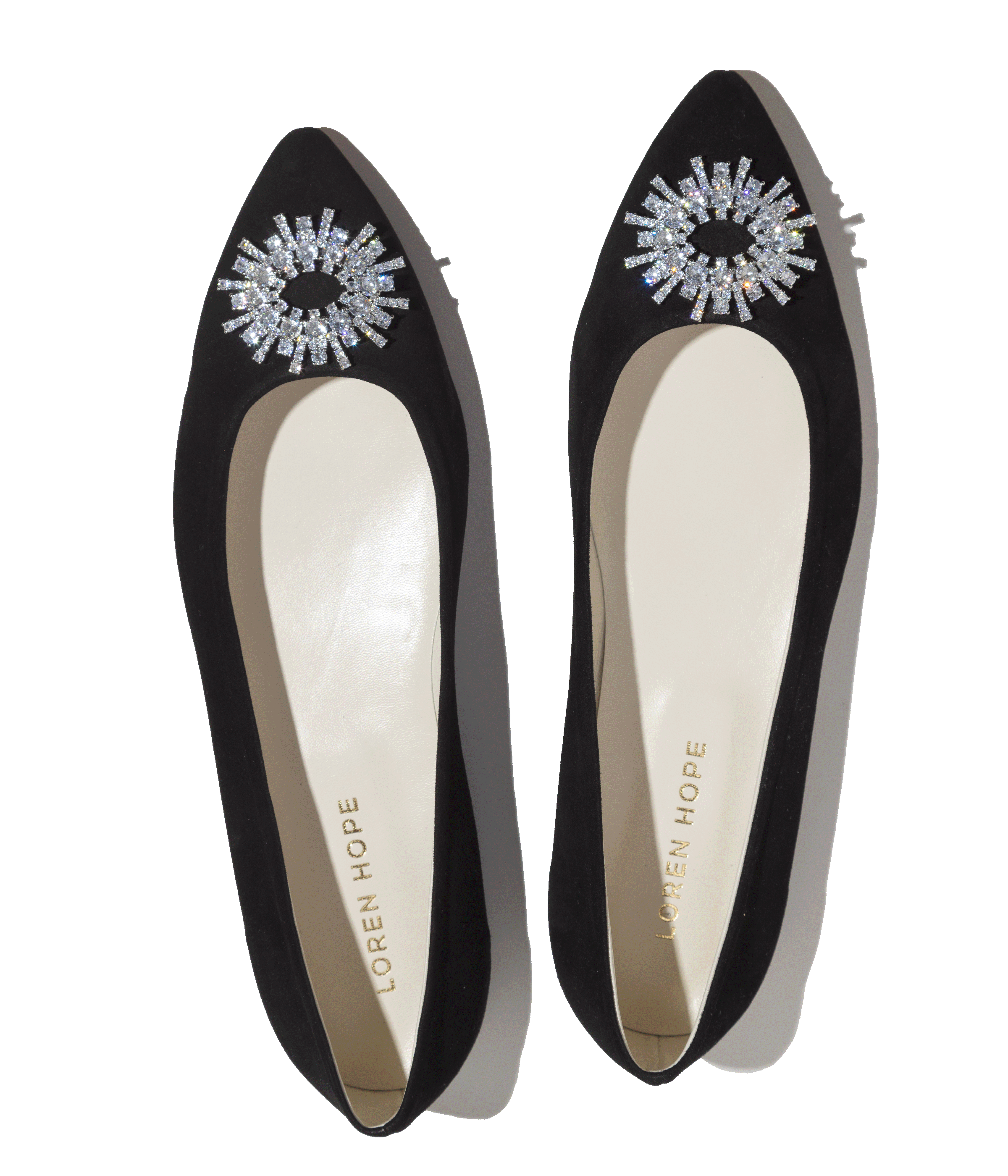 Stevie Ballerina Flats in Black Suede