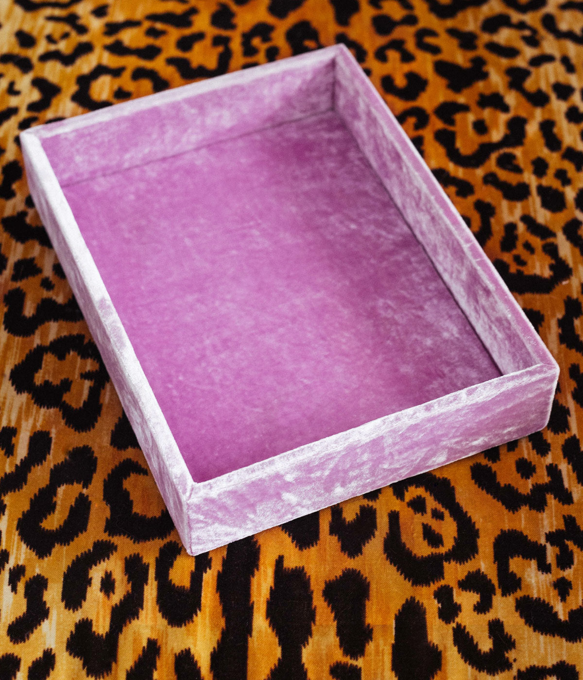 Stackable Silk Velvet Jewelry Tray in Berry