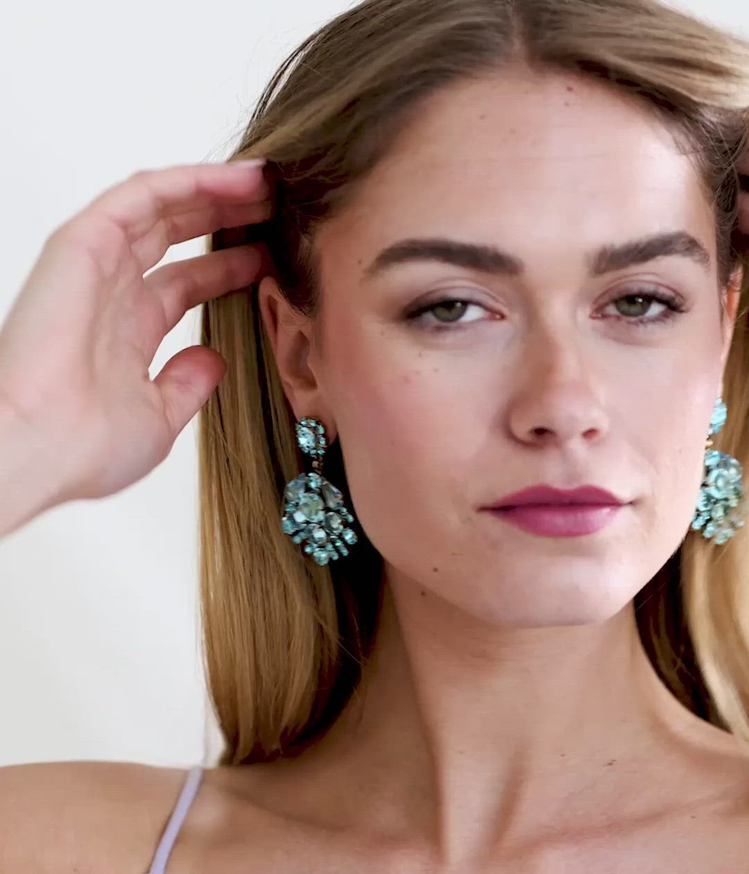 Willa Earrings in Aqua